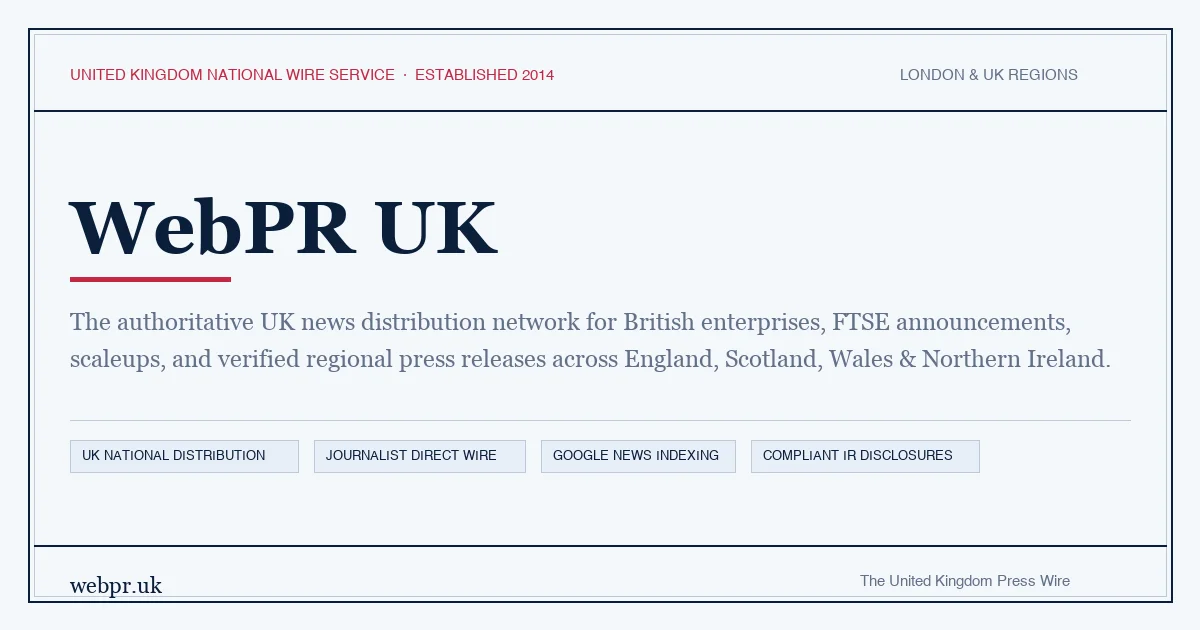 WebPR UK - Dedicated Industry News and Corporate Announcements